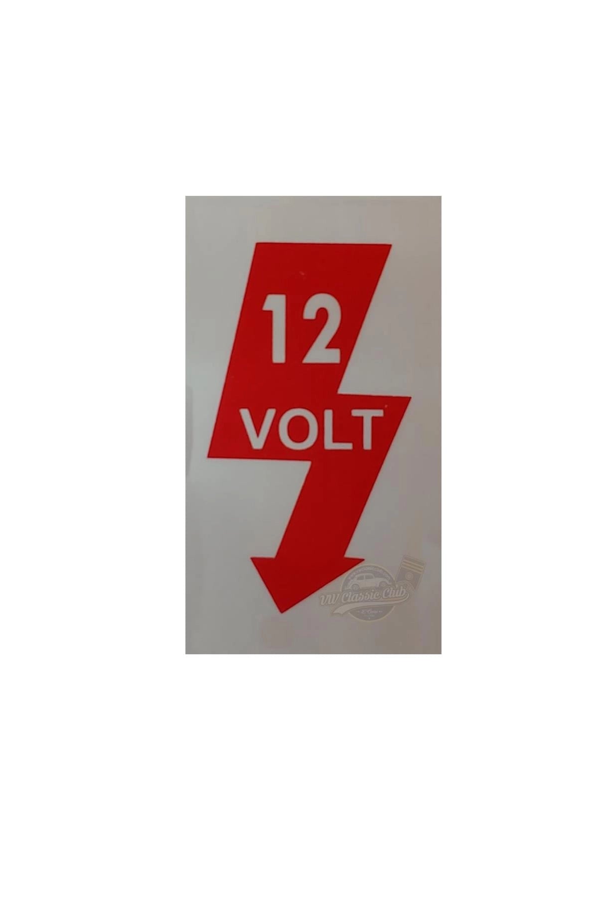 12 volt electrical system sticker for classic vw beetle t1 and t2 2 2086