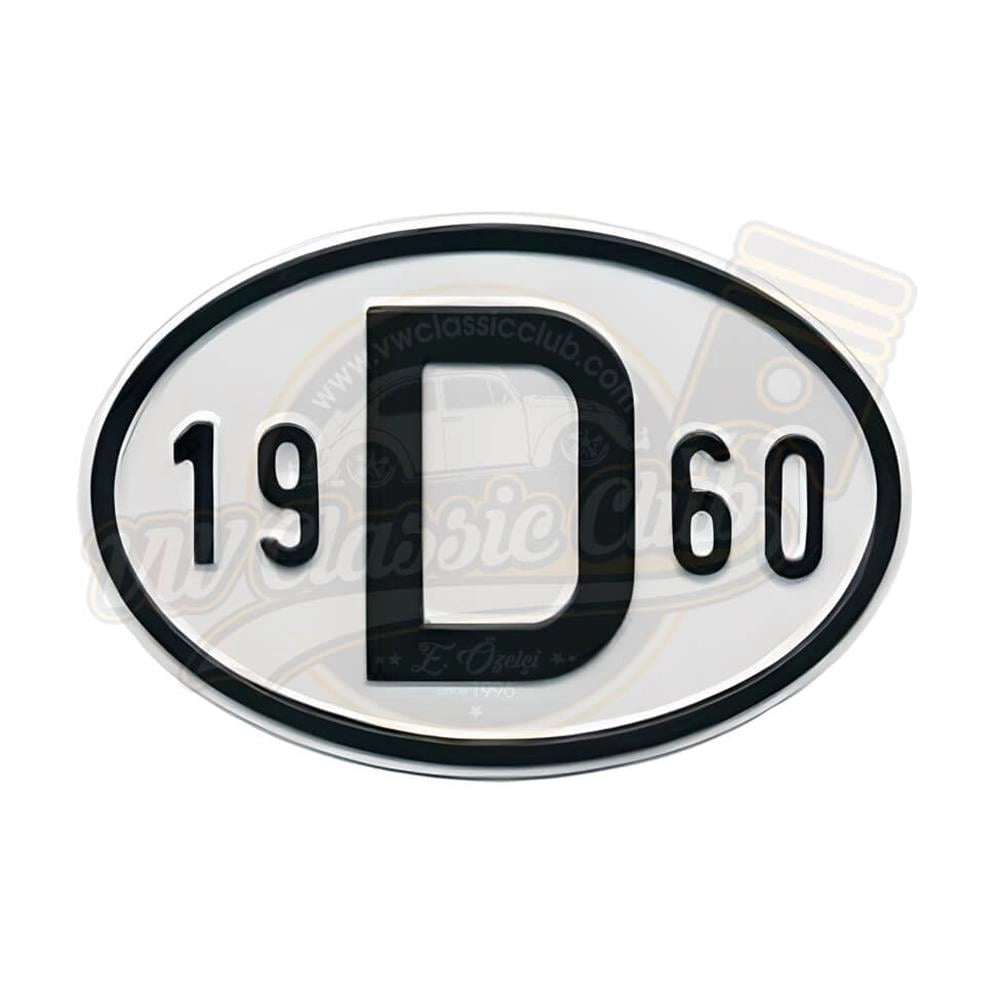 1960 year plate decorative metal badge for beetle and karmann ghia 25 3029