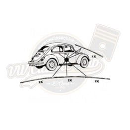 7 piece exterior window trim set aluminum for vw beetle 1965 1966 25 3107