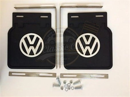 black rubber mud flaps with crest for vw beetle 1100 1303 karmann ghia 25 2903