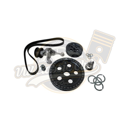 black serpentine belt system for air cooled vw 1100 1200 engines 6 6651