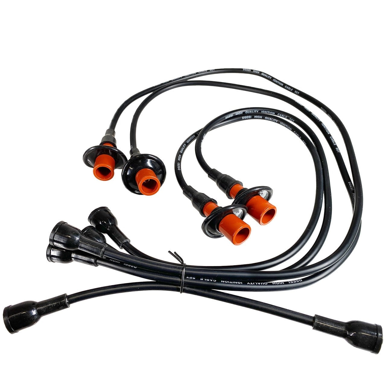 black spark plug wire set for classic vw beetle t2 and karmann ghia 6 6586 q 208