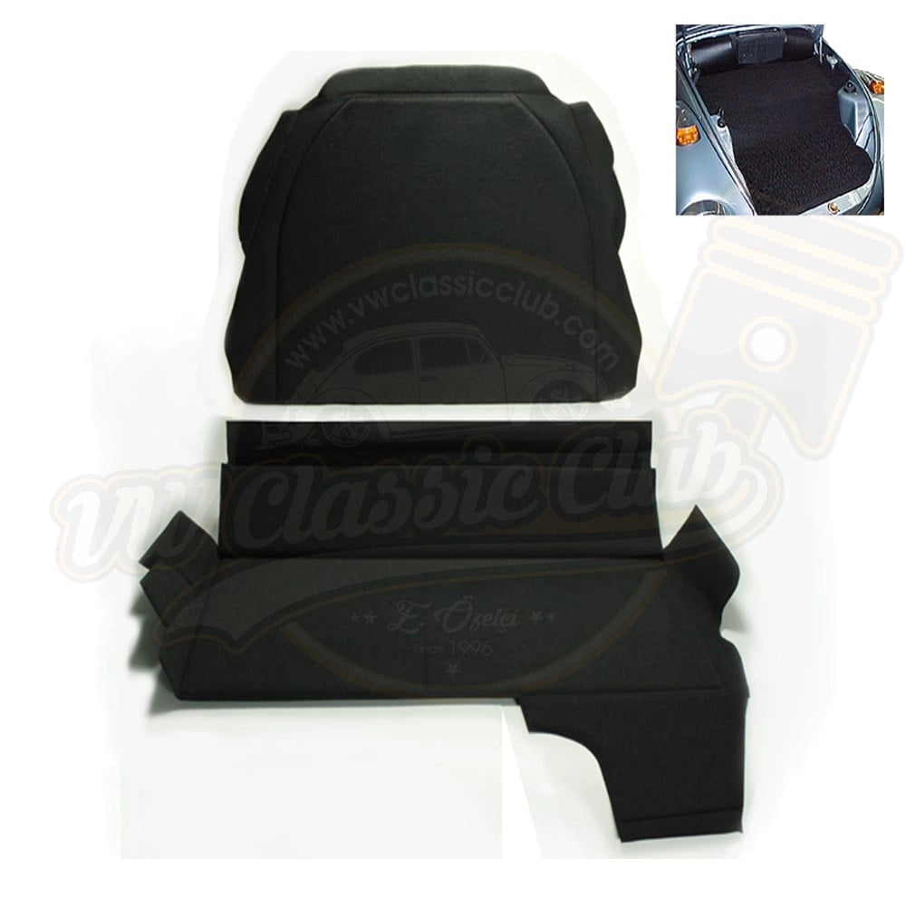 black trunk carpet set 2 piece for vw super beetle 1302 1303 1972 1979 4 4725
