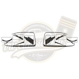 black window frame trim set for vw beetle 1300 1302 1303 1965 1979 25 3094