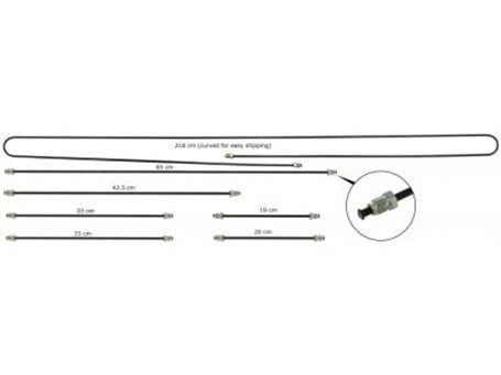 brake line set 9 piece for vw super beetle 1302 with disc brakes 35 3774