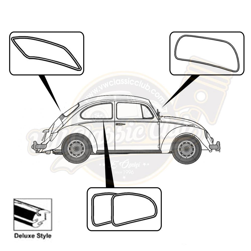 brc window seal kit for vw beetle 1200 1300 1302 1303 1965 1971 25 3015