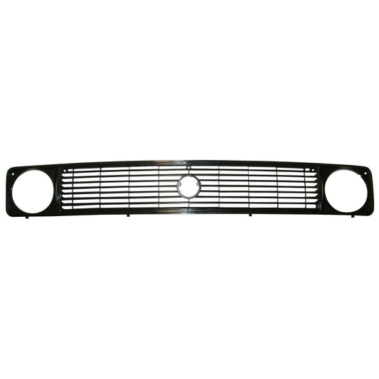 classic line t3 front grille black with emblem mount 1979 1992 25 2867