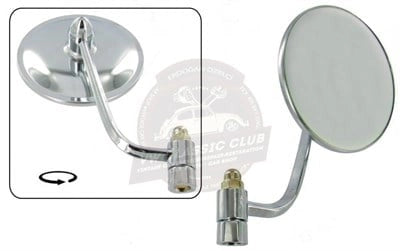 classic vw beetle round side mirror right 1955 1967 25 2509