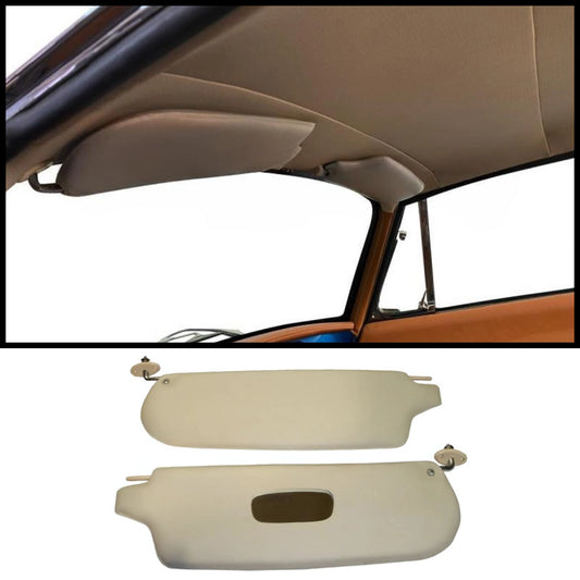 cream sun visor set for karmann ghia 1965 1974 4 4015