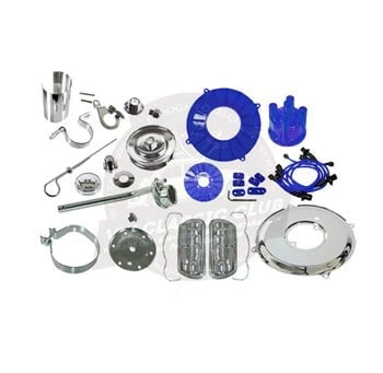 empi chrome deluxe engine kit blue for air cooled vw t1 t2 beetle 6 6245