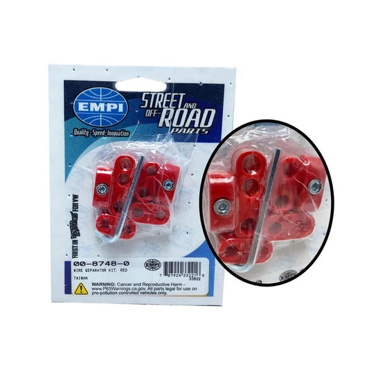 empi red spark plug wire loom set for classic vw beetle t1 t2 karmann 6 6173