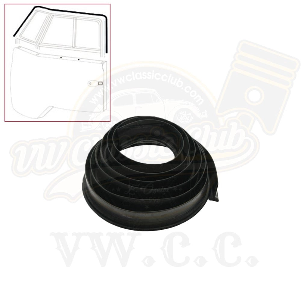 front door window frame seals set for vw t1 1955 1967 25 2898 q 3017