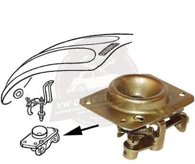 front hood latch catch right hand drive vw beetle 1300 1302 1303 1968 1979 55 58