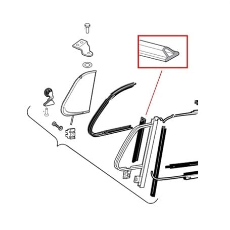 front quarter window pillar seal set for vw beetle 1200 1300 1302 1303 25 2716 q
