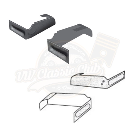 front seat side rubbers set for vw t2 1968 1976 4 4900