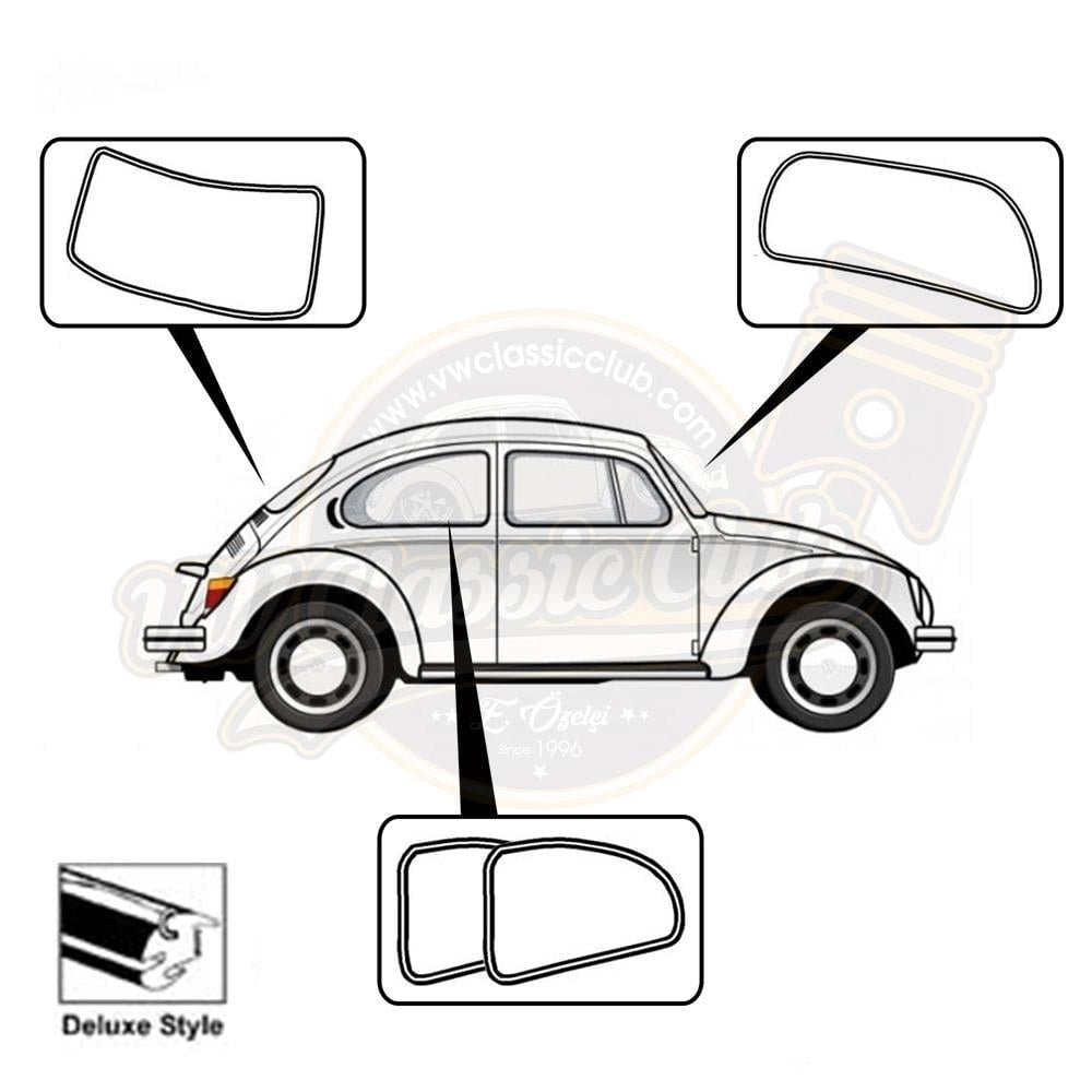 full window seal kit for vw super beetle 1303 1973 1975 25 3018