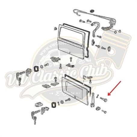 hood hinge bolt pair for vw beetle t1 and t2 transporter 5 5186