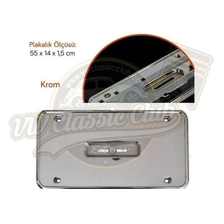 hummer style chrome license plate holder set universal fit for classic vw 25 315