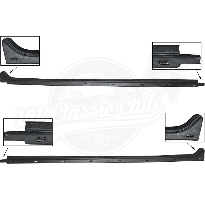 inner door window scraper set for vw t2 bus 1967 1979 25 2744