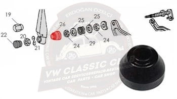 jopex windshield wiper arm nut cap for beetle t2 and karmann ghia 3 3431 s 6937