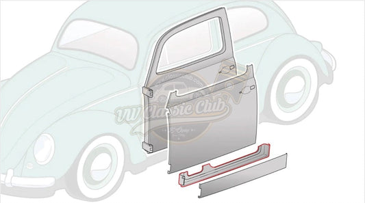 left door sill panel for vw beetle 1100 1303 1950 1979 5 5170