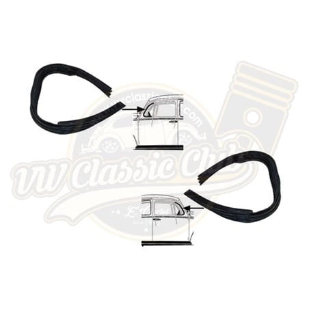 quarter window seal set for vw beetle 1300 1302 1303 1965 1979 55 5733 q 3006
