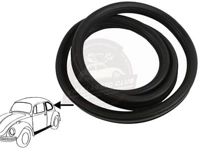rear quarter window seal for vw beetle 1100 1200 1958 1964 25 2577