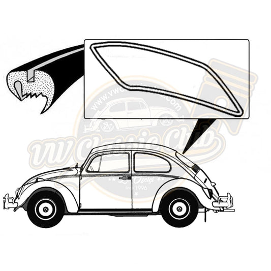 rear window seal for vw beetle 1200 and 1300 1965 1971 25 2954