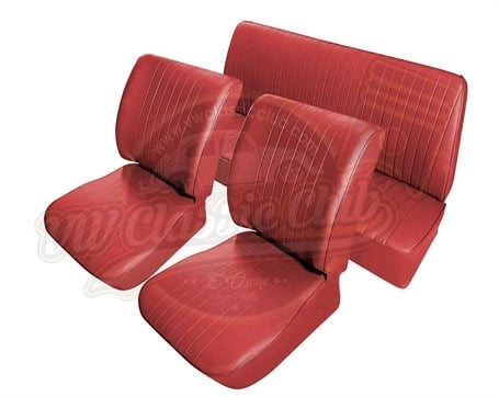 red faux leather seat cover set for vw beetle 1300 1302 1303 1971 1979 4 4072