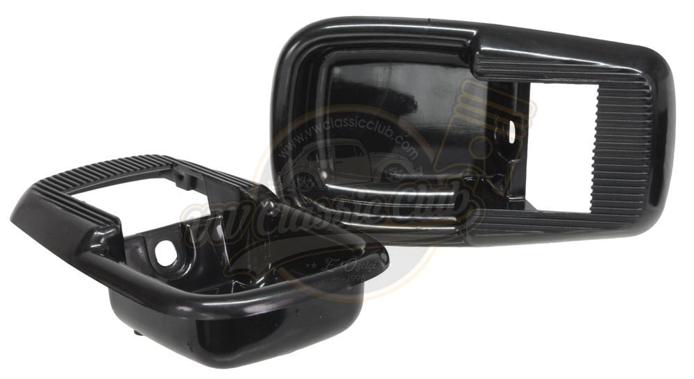 t2 inner door handle escutcheon plate black vw t2 transporter 1969 1973 4 4281
