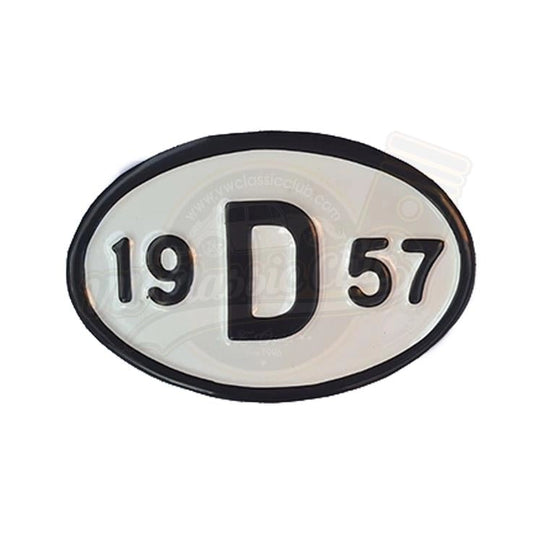 vintage 1957 vw decorative metal year license plate 19d57 25 3134