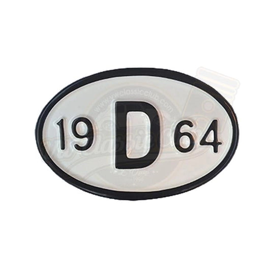vintage 1964 year metal badge decorative air cooled vw accessory 25 3033