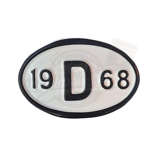 vintage 1968 embossed metal license plate decorative sign for classic vw 25 3037