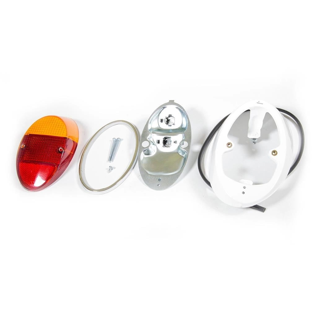 vw beetle 1200 left taillight lens yellow red 1961 1967 3 3077