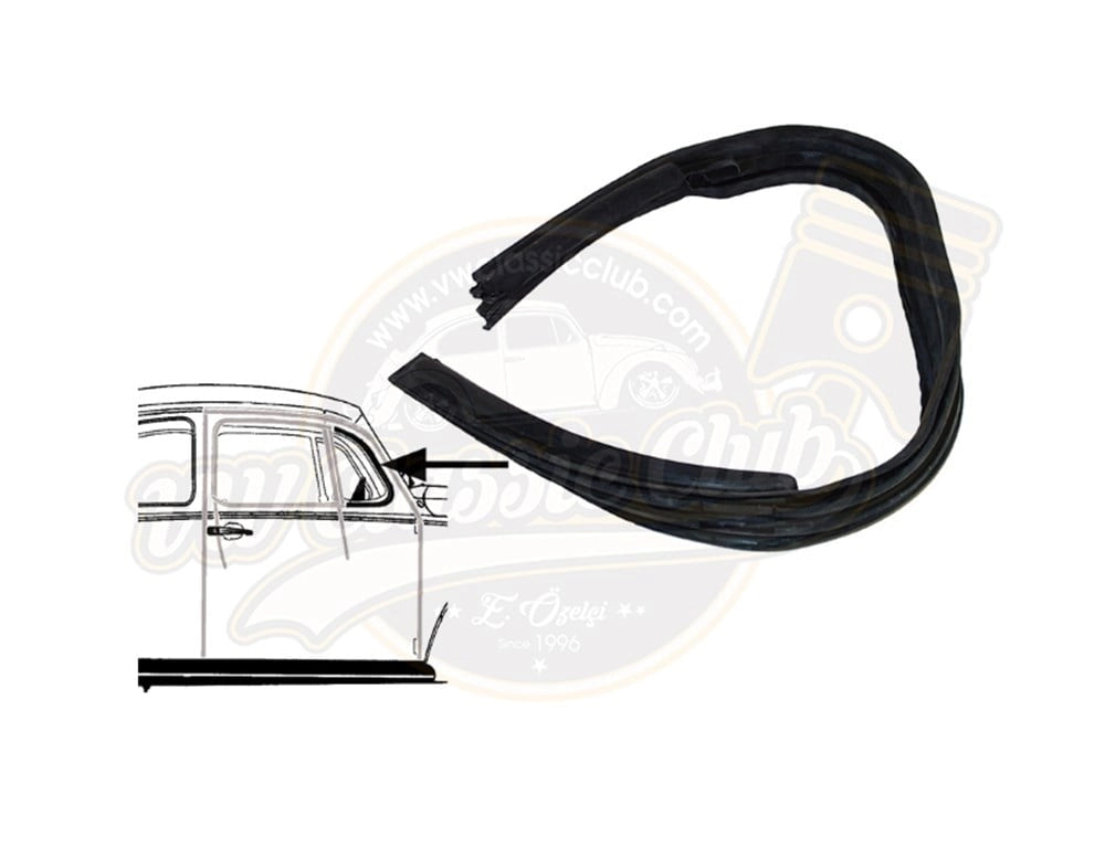 vw beetle quarter window seal right 1300 1302 1303 1965 1979 55 5686 q 3005