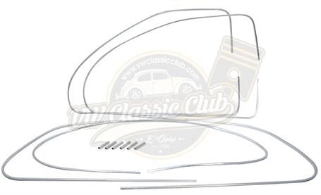 window frame trim set chrome front rear side for vw beetle 1100 1200 1958 1964 2