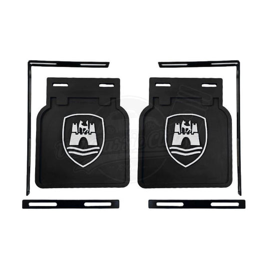 wolfsburg crest black mud flaps set for vw beetle karmann ghia type 3 25 3152