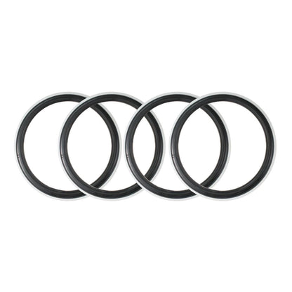 14 inch black and white tire whitewall insert set for vw t1 and t2 7 7029