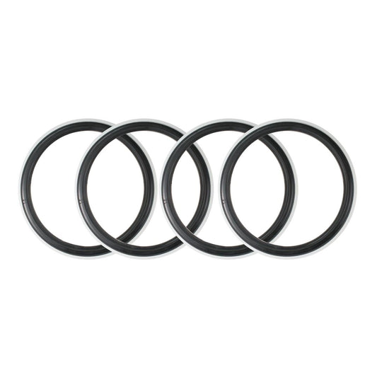 14 inch black and white tire whitewall insert set for vw t1 and t2 7 7029