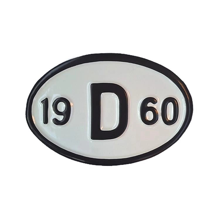 1960 year plate decorative metal badge for beetle and karmann ghia 25 3029