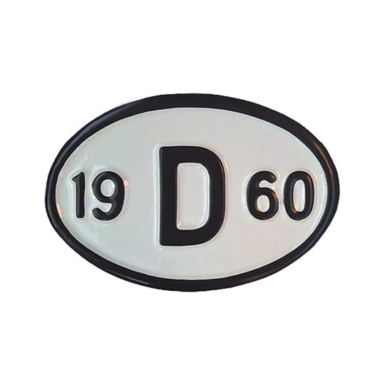 1960 year plate decorative metal badge for beetle and karmann ghia 25 3029