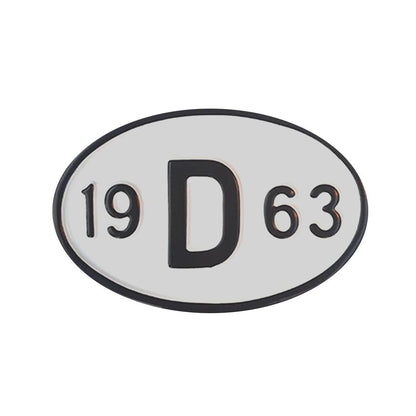 1963 vintage rear year license plate for beetle and karmann ghia 25 3032