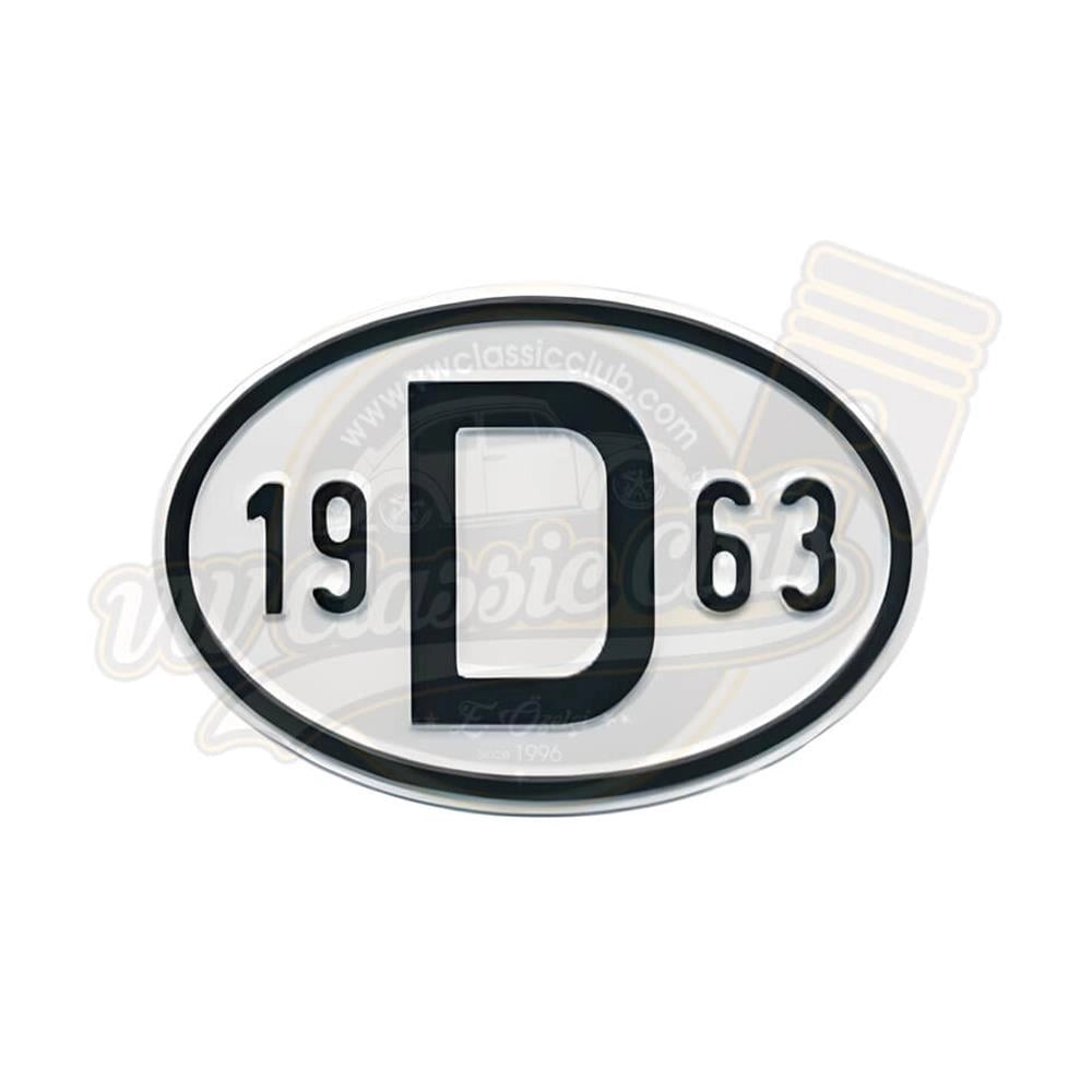 1963 vintage rear year license plate for beetle and karmann ghia 25 3032