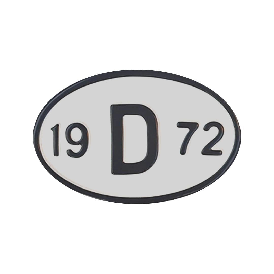 1972 vintage era embossed metal license plate 19d72 25 3041
