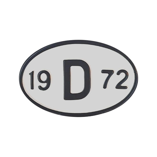 1972 vintage era embossed metal license plate 19d72 25 3041