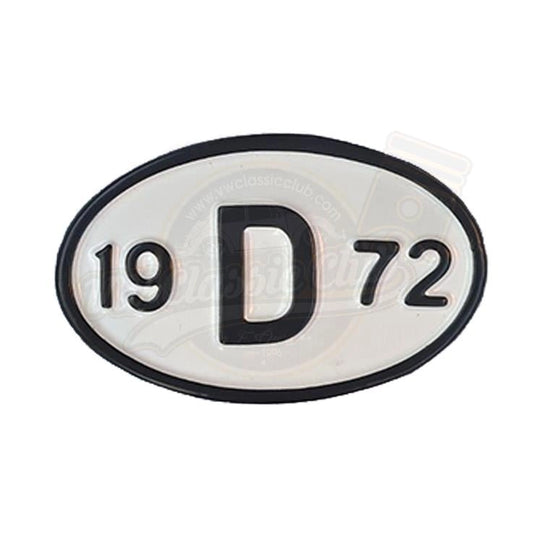 1972 vintage era embossed metal license plate 19d72 25 3041