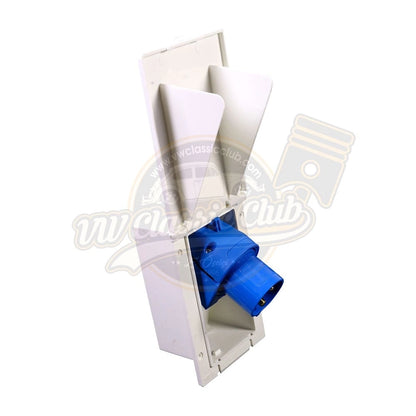 230v 16a external electric hook up socket white for vw t1 t2 t3 3 3717