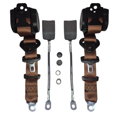 3 point automatic seat belt brown for classic vw beetle t1 t2 karmann ghia 4 443