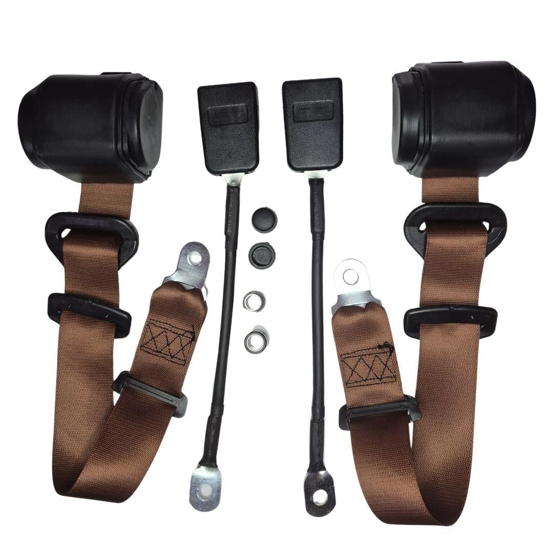 3 point automatic seat belt brown for classic vw beetle t1 t2 karmann ghia 4 443