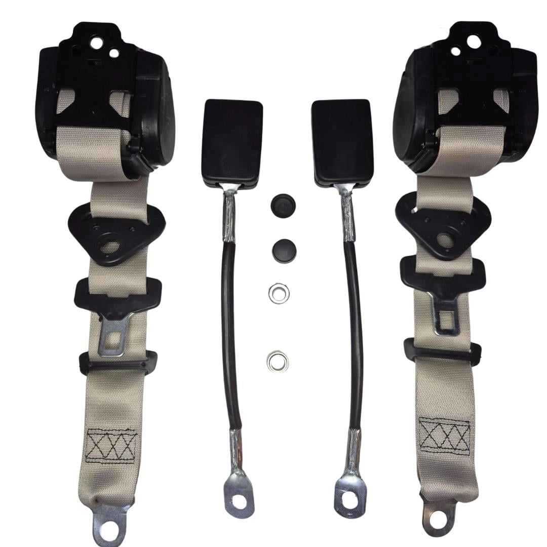 3 point automatic seat belt set grey for classic vw t1 t2 beetle karmann 4 4431